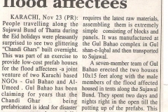 "Chandi Ghars surprise sujawal flood affectees" published by Daily News
