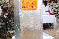 Gul Bahao's Mobile Toilet is being demonstrated