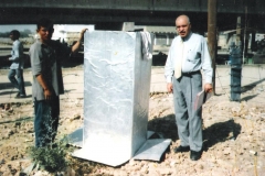 Representatives of Environmental Protection Agency inspect Gul Bahao's Mobile Toilet