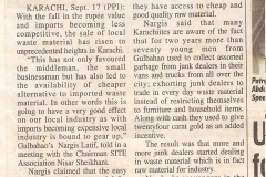 "Sale of local waste material rises to unprecedented heights"