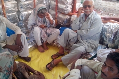 People wait inside Chandi Ghar located at Mithi Hospital Tharparkar