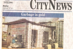 "Garbage is gold" published by The News